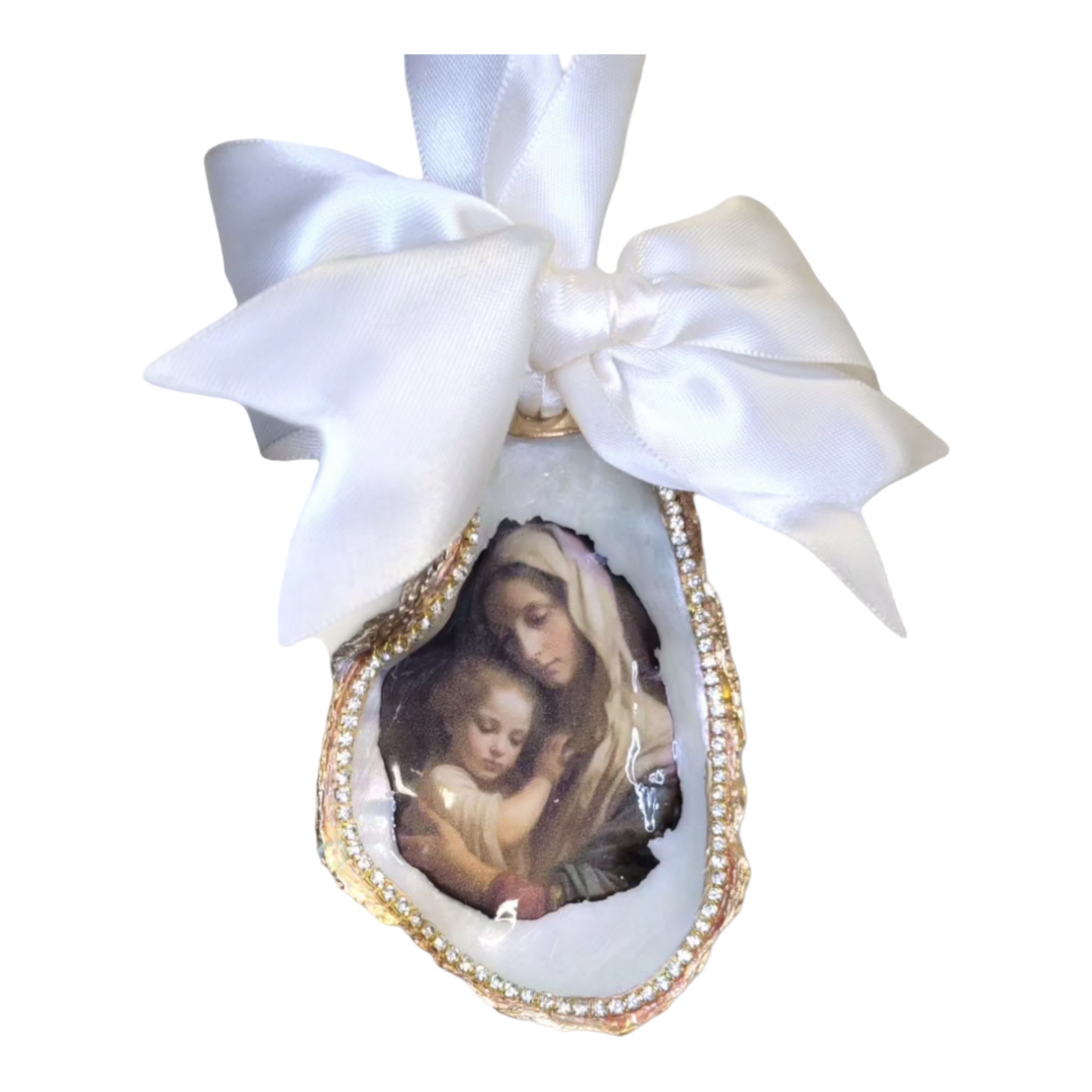 Madonna & Child Oyster Ornament